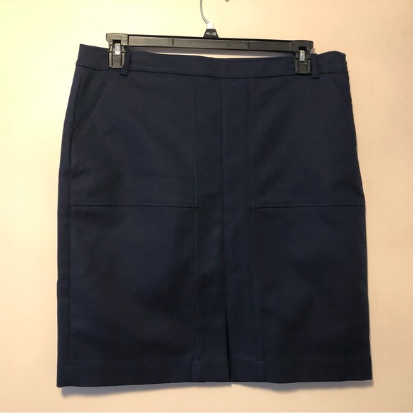 Anne Klein Skirt sz 12 Workwear Career Pencil Straight Pockets Navy Classic - Picture 12 of 13